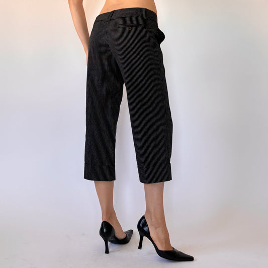 Y2K Pinstripe Capris (S)