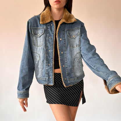 Y2K Cozy Denim Jacket (M)