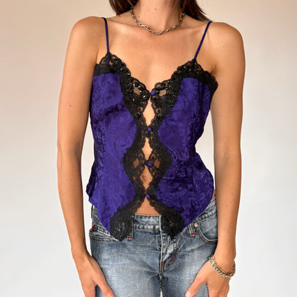 90s Purple Button Front Cami (S/M)