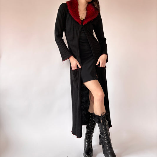 90s Vampy Duster Cardigan (S/M)