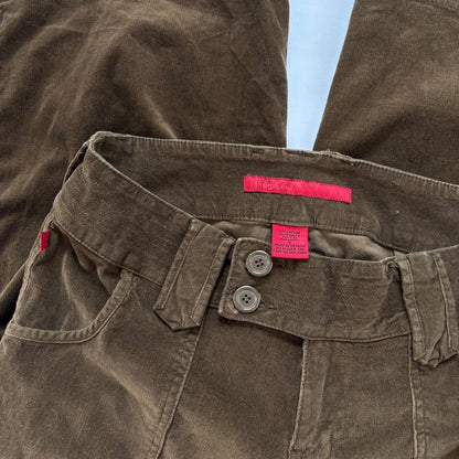 Y2K Low Rise Corduroy Capris (S)