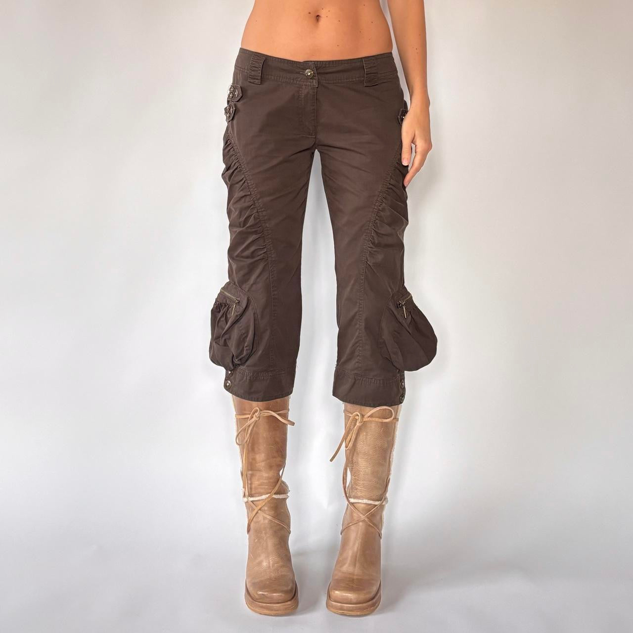 Y2K Low Rise Cargo Capris (XS)