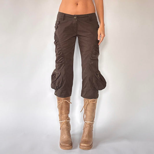 Y2K Low Rise Cargo Capris (XS)