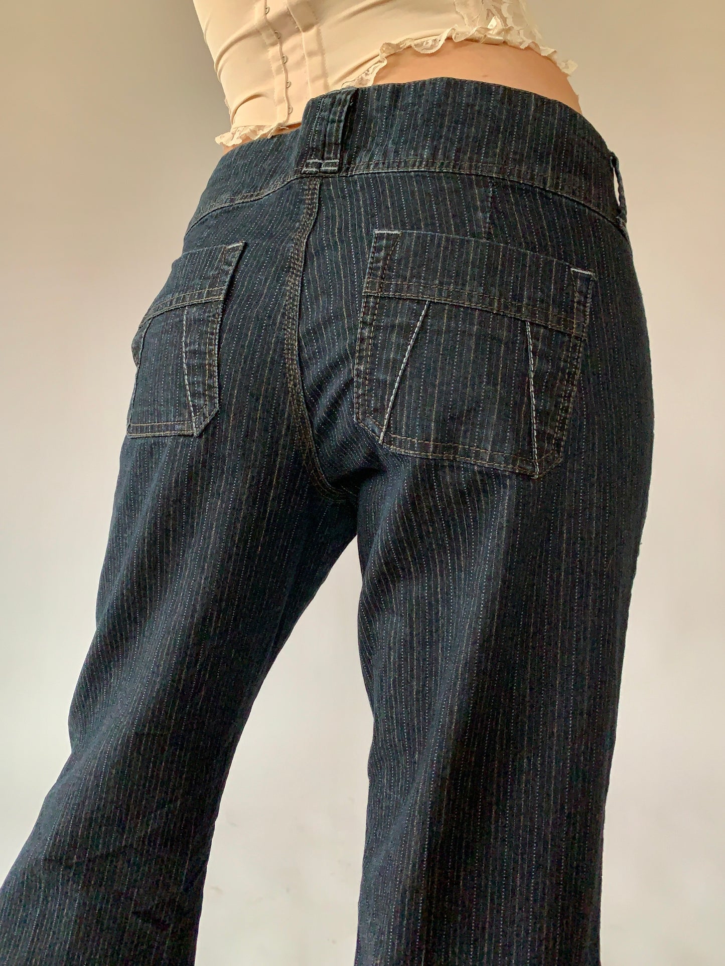 Y2K Pinstripe Flares - Large