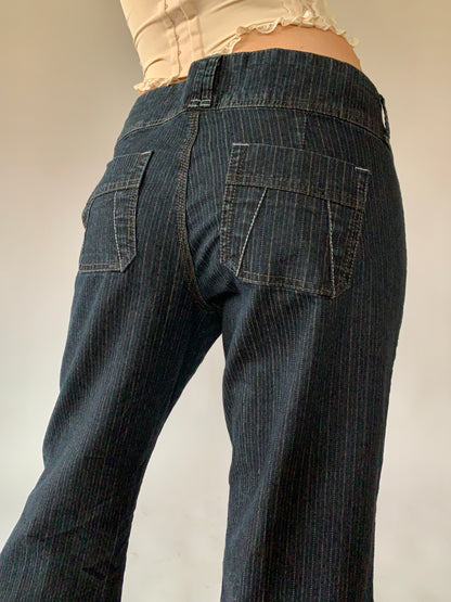 Y2K Pinstripe Flares - Large