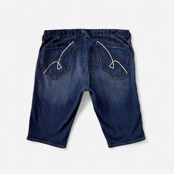 Y2K Low Rise Denim Bermuda Shorts (S/M)
