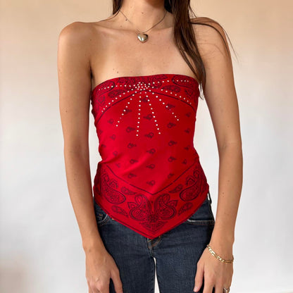 Y2K Bandana Tube Top (M)