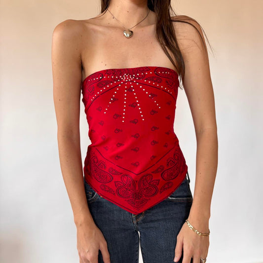 Y2K Bandana Tube Top (M)