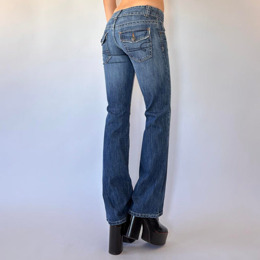 00s Deadstock Low Rise Flare Jeans (XXS)
