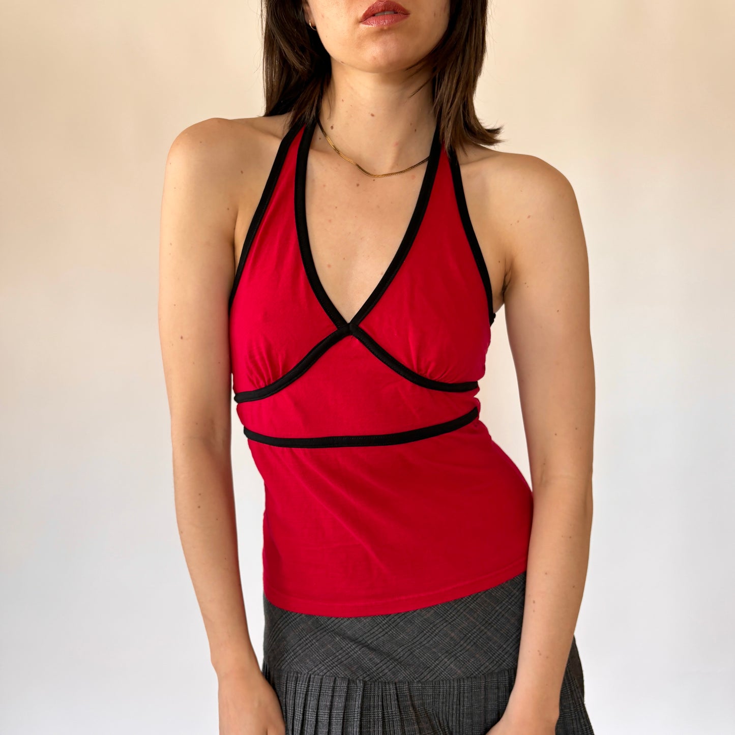 90s Red Halter Tank (S/M)