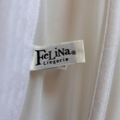 Y2K White Floral Mesh Bustier (32B)