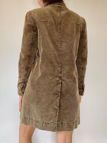 Vintage Corduroy Trench - Small