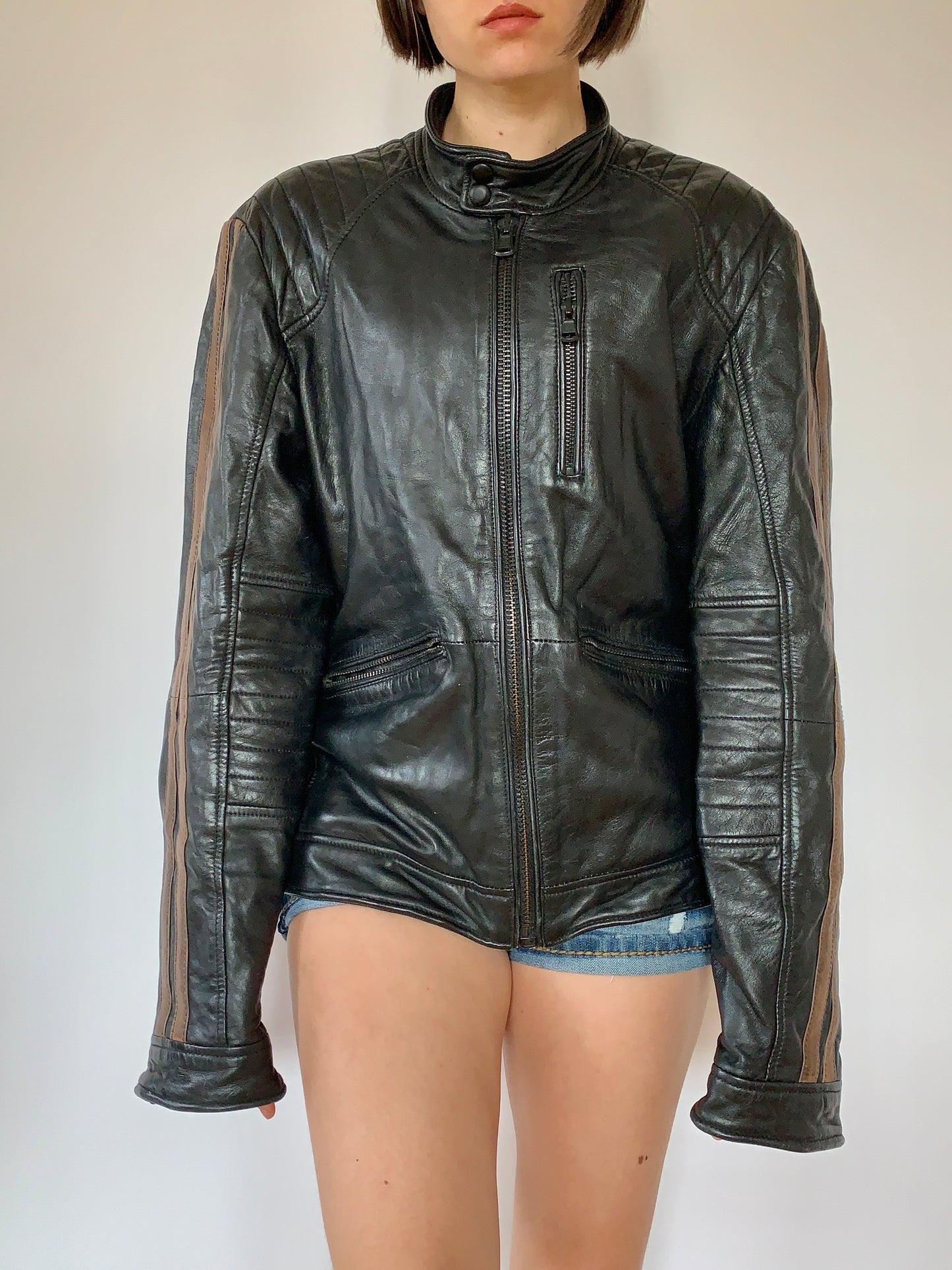 Vintage Moto Jacket - Large