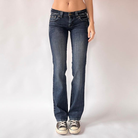 Y2K Low Rise Studded Bootcut Jeans (XXS)