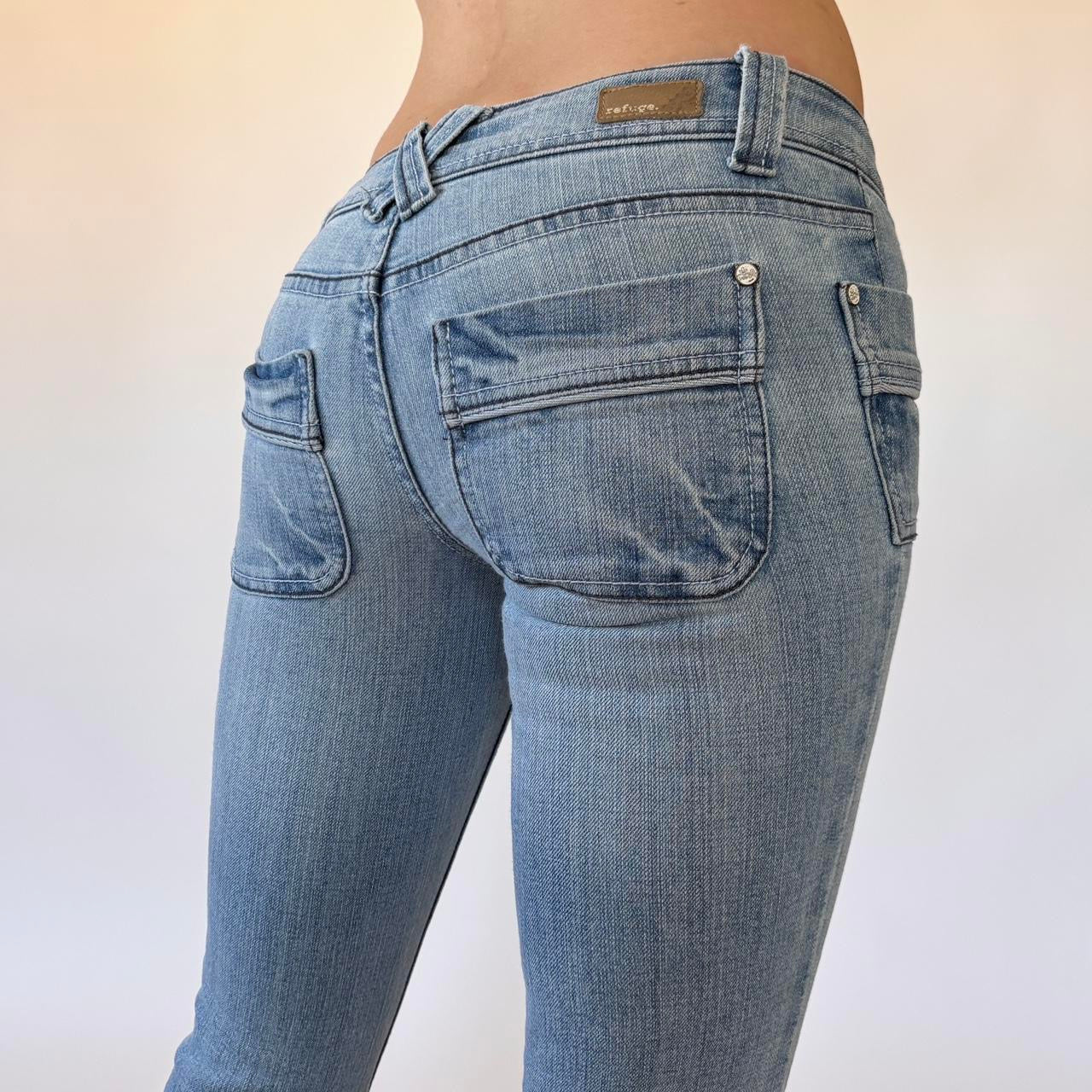 Y2K Low Rise Flare Jeans (XXS)