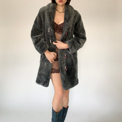 Vintage Faux Fur Coat (S)