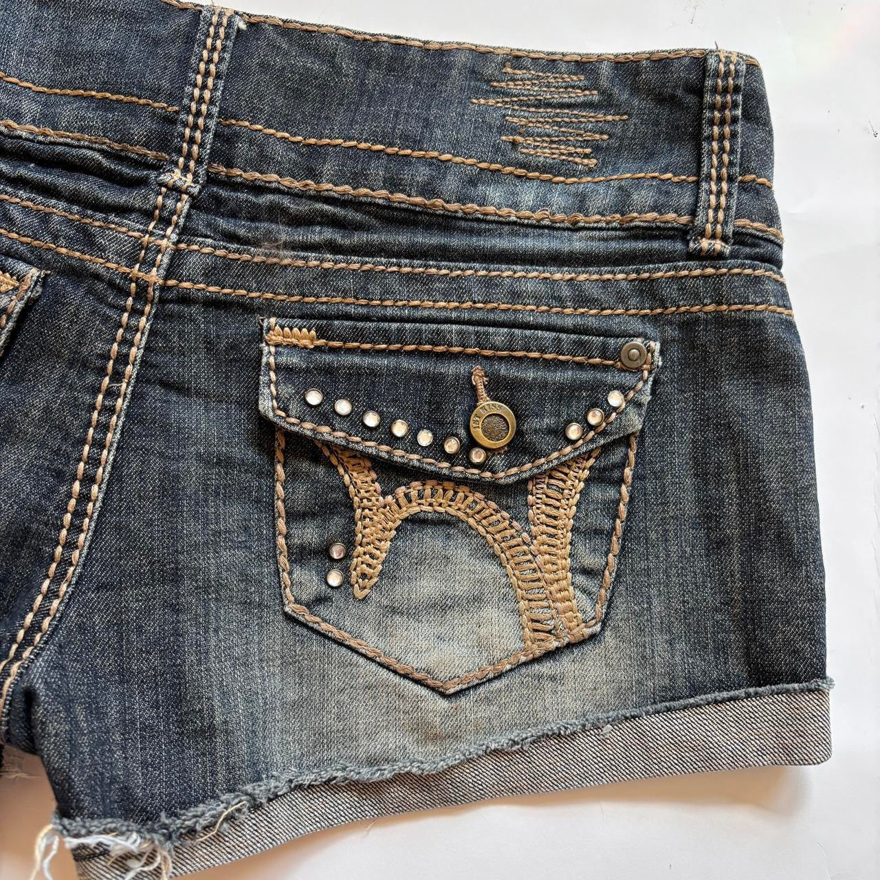 Y2K Low Rise Denim Shorts (M)