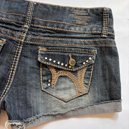 Y2K Low Rise Denim Shorts (M)