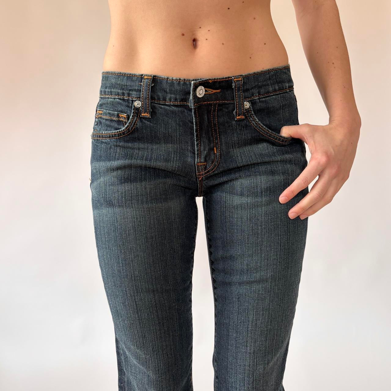 Y2K Dark Wash Bootcut Jeans (XS)