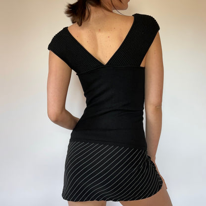 90s Noir Silk Blend Tee (XXS/XS)