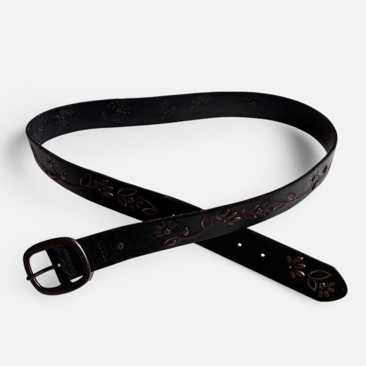 Y2K Floral Studded Belt (M/L)