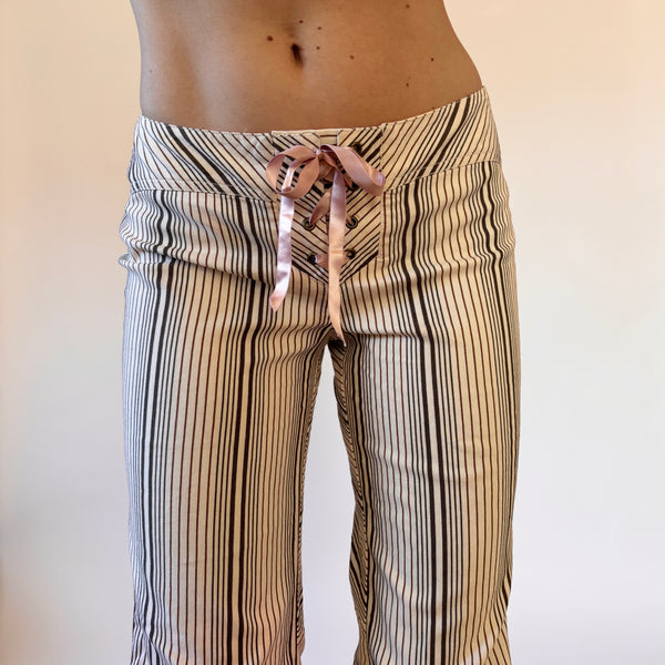 Y2K Stripy Ribbon Flares (XS)