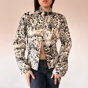 Y2K Snow Leopard Jacket (M)