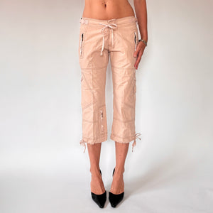 2000s Nude Cargo Capris (S)