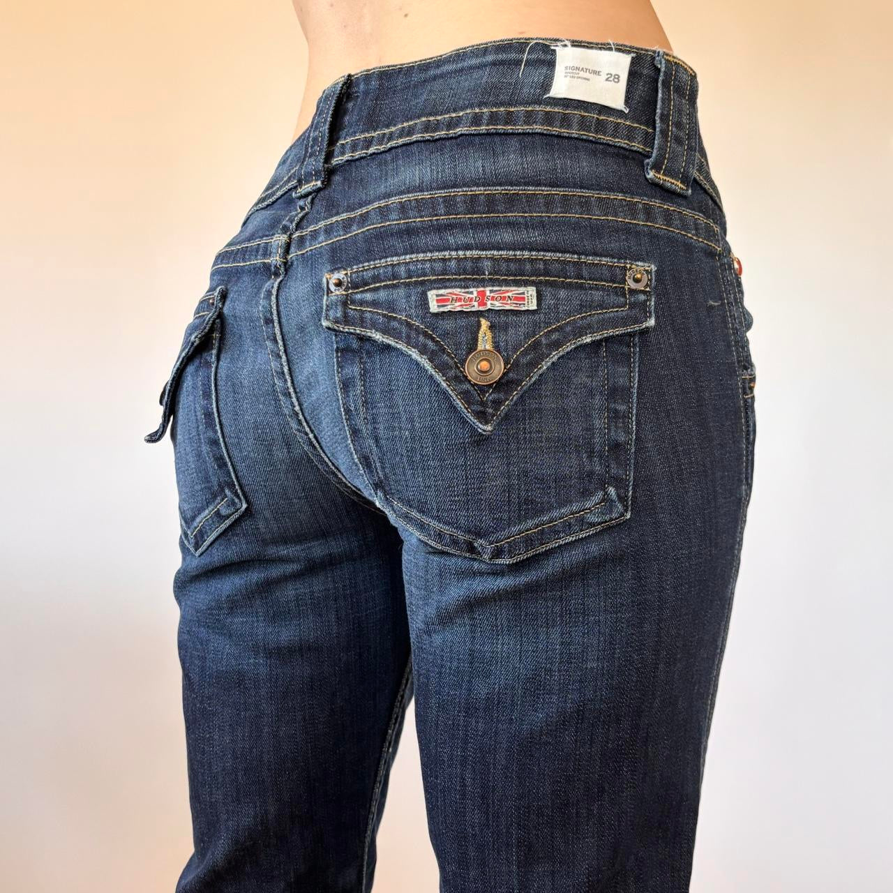 2000s Low Rise Dark Wash Jeans (S)