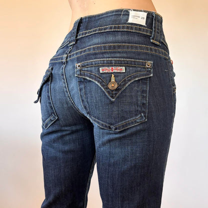 2000s Low Rise Dark Wash Jeans (S)