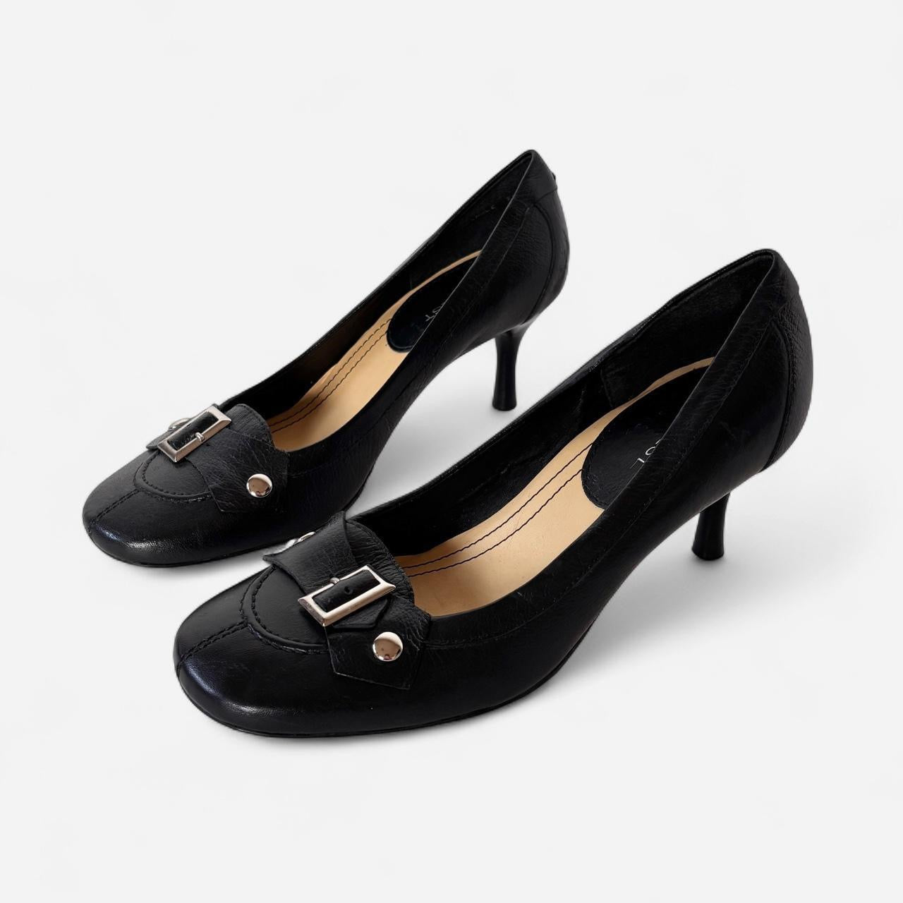 Y2K Nine West Leather Kitten Heels (7.5)