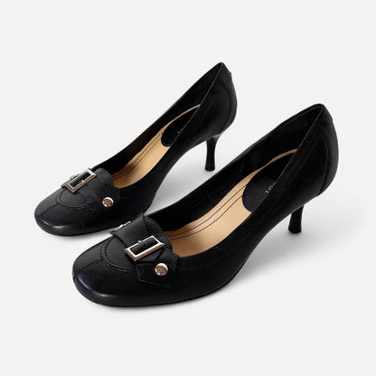 Y2K Nine West Leather Kitten Heels (7.5)