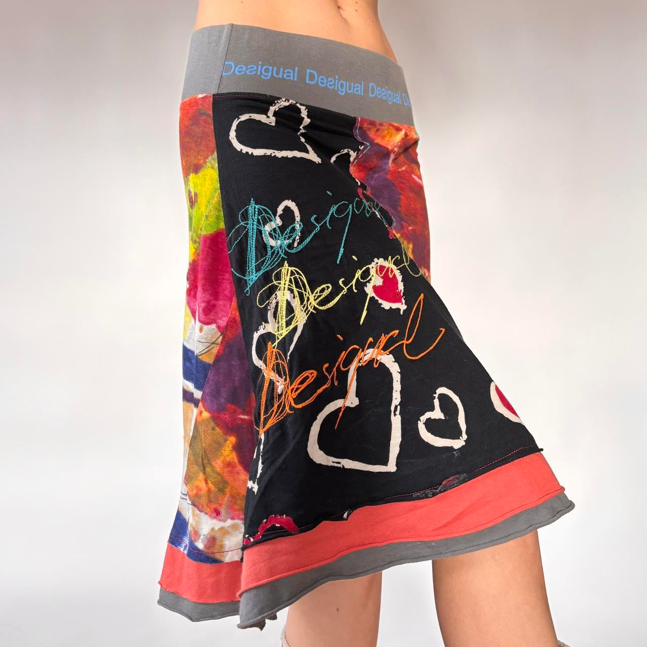 Desigual Graphic Midi Skirt (XS/S)