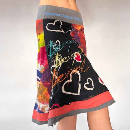 Desigual Graphic Midi Skirt (XS/S)