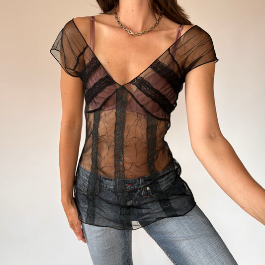 90s Sheer Mesh Top (S)