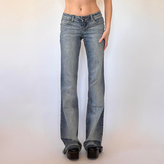 Y2K Low Rise Flare Jeans (XS)