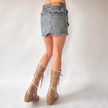 Y2K Denim Mini Skirt (XXS)