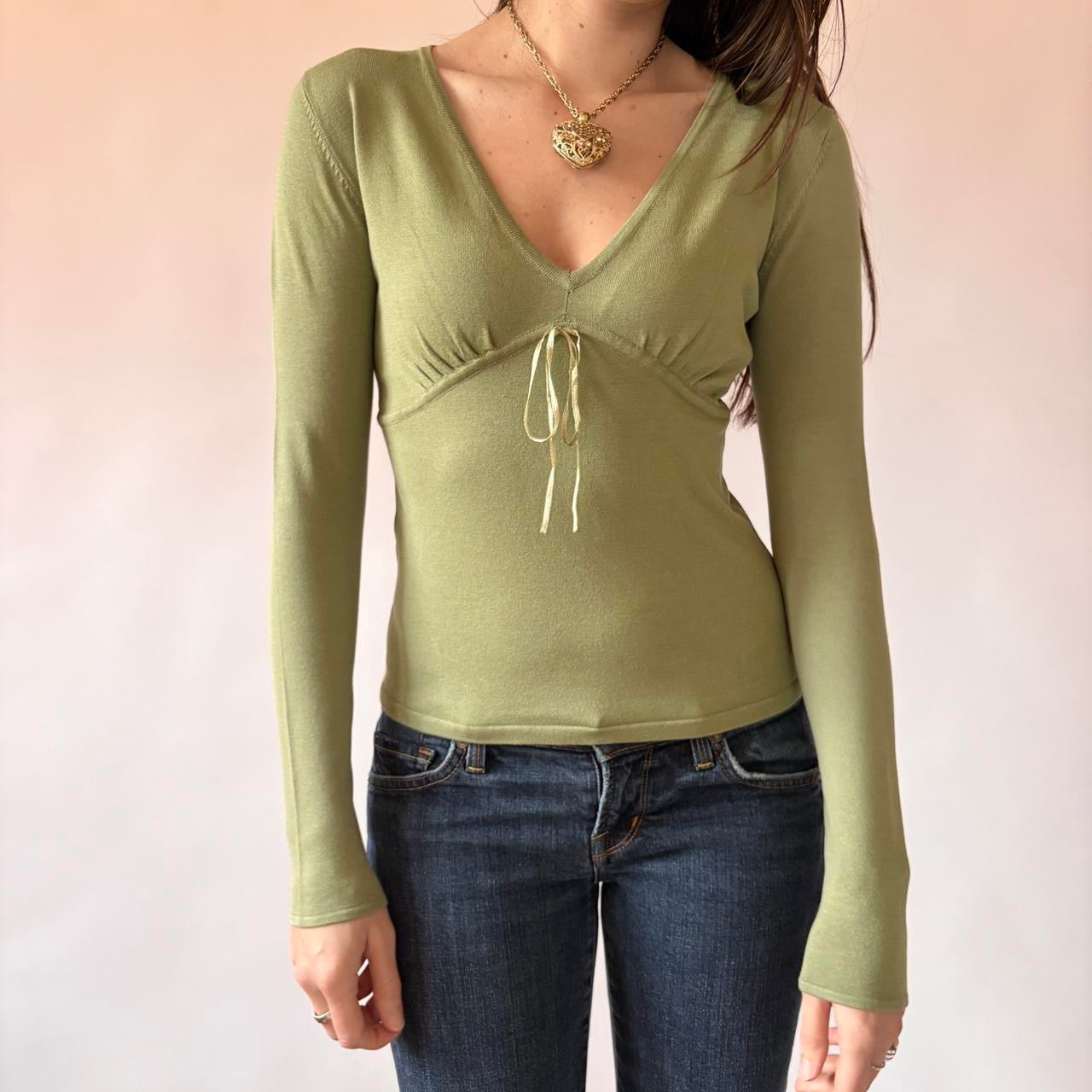 Y2K Deadstock BCBG Ribbon Top (S)