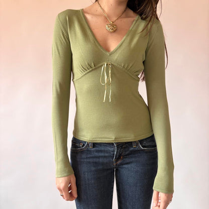 Y2K Deadstock BCBG Ribbon Top (S)