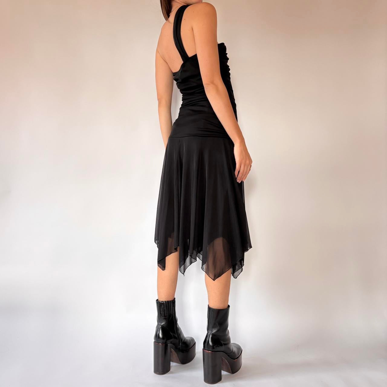 Y2K Noir Drop Waist Dress (M)