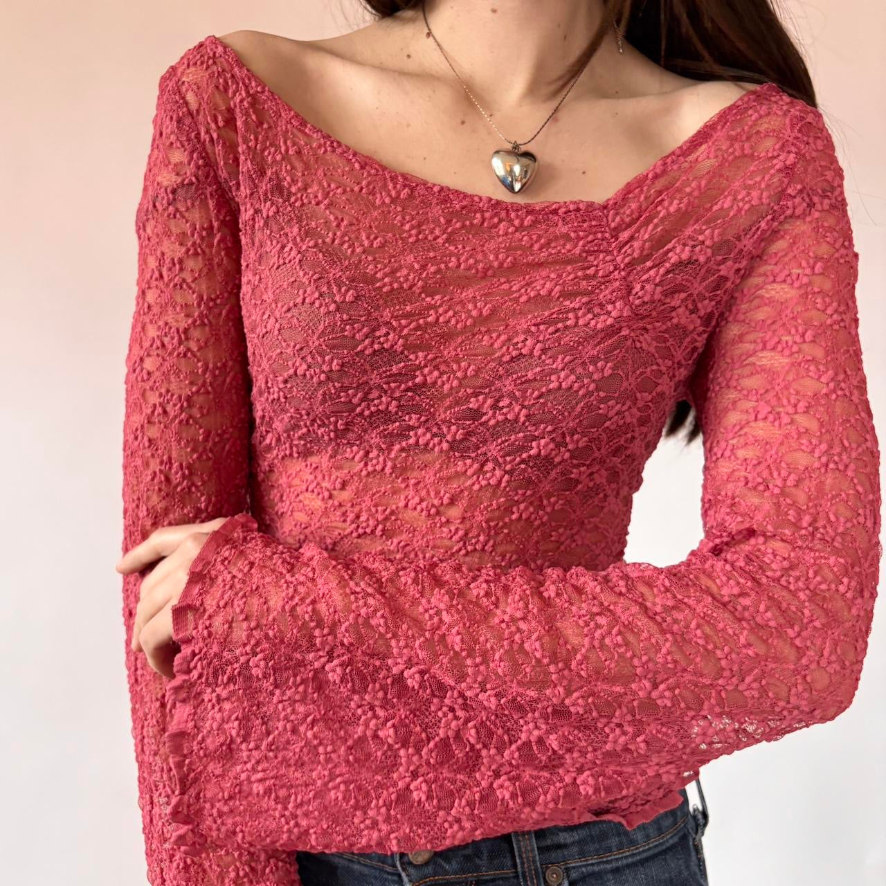 Lacy Bell Sleeve Top (M/L)