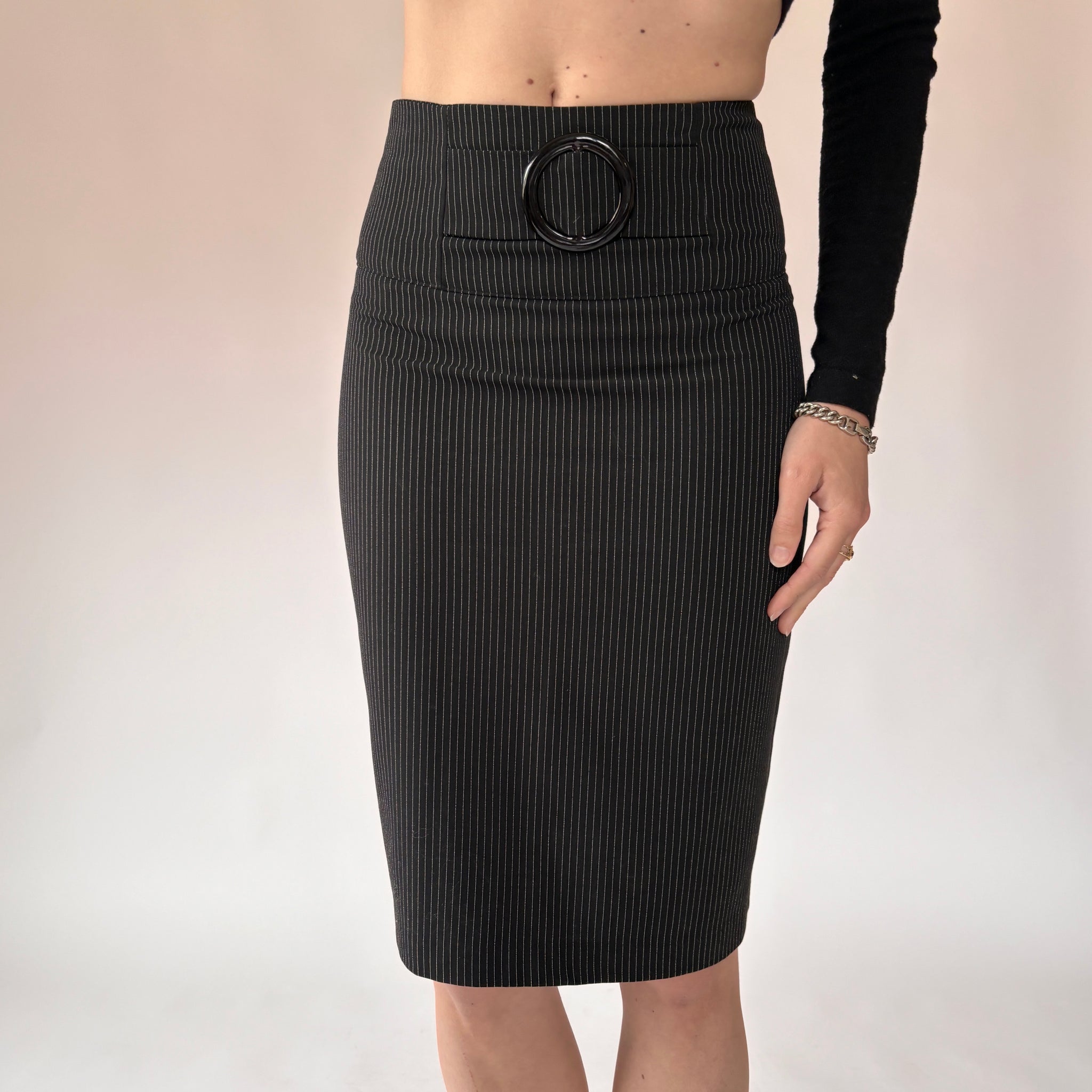 2000s Pinstripe Pencil Skirt (XS)