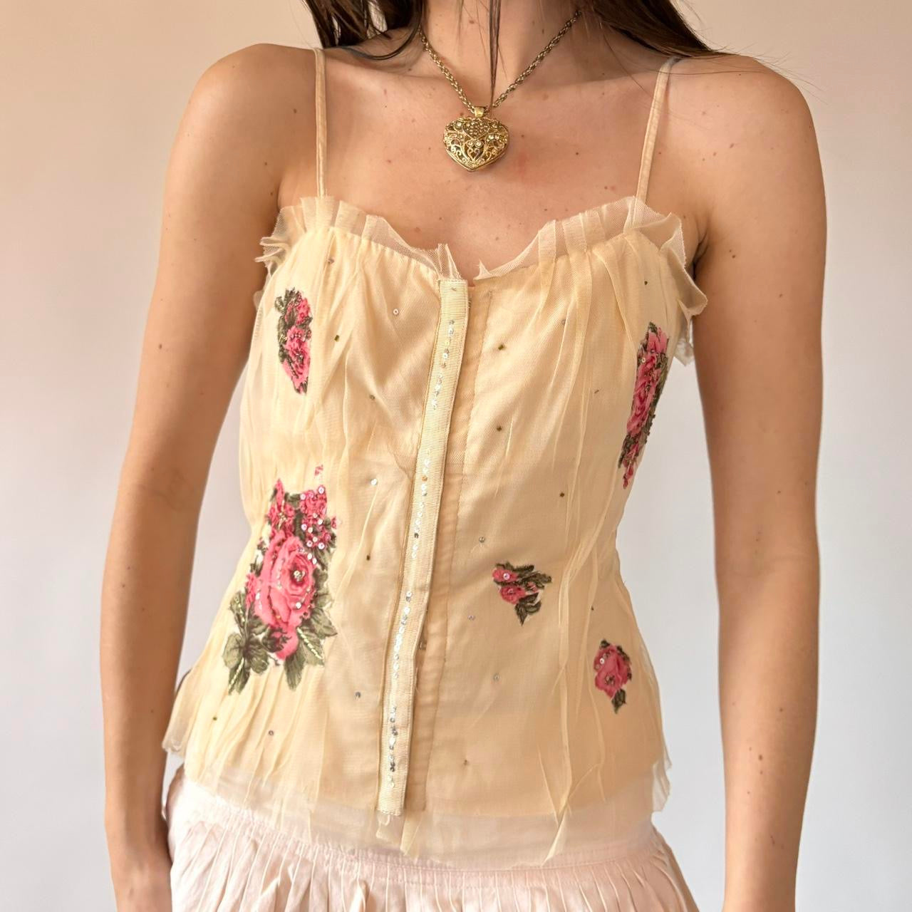 Y2K Charlotte Russe Corset Top (L)