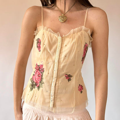 Y2K Charlotte Russe Corset Top (L)