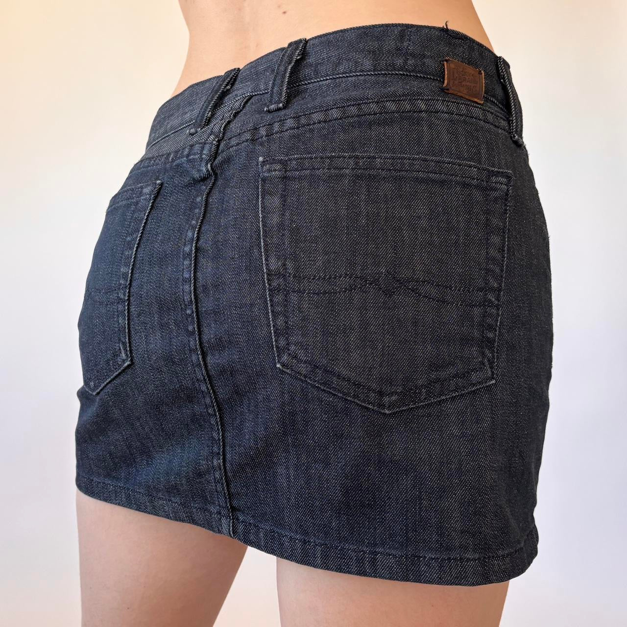 Lucky Dark Wash Denim Mini Skirt (XS)