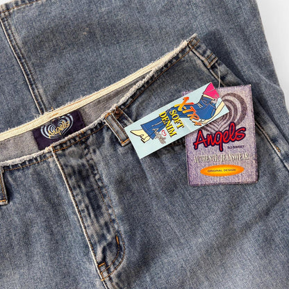 Y2K Deadstock Angels Denim Maxi Skirt (S/M)