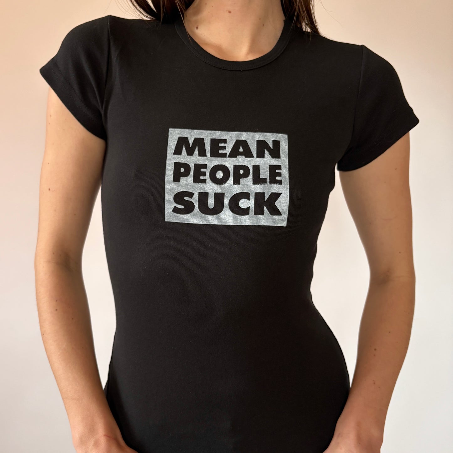 90s Mean People Suck Baby Tee (S/M)