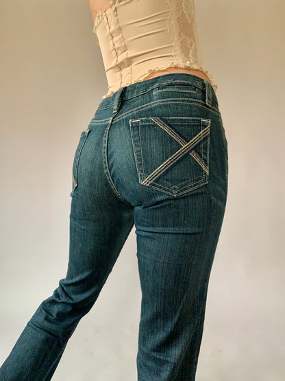 Y2K Dark Wash Jeans - Medium