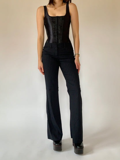 Y2K Pinstripe Trousers - Small