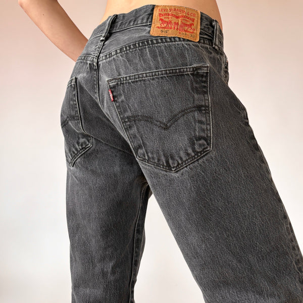 90s Levi’s Black Wash 501s (L)